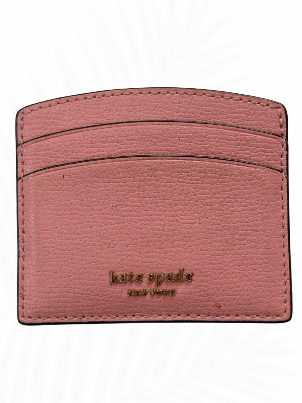 Kate Spade New York Pink Pebbled Leather Slim Card Holder